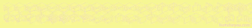 Qbicle1 Font – Pink Fonts on Yellow Background
