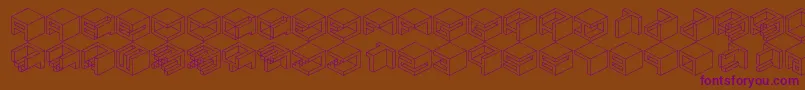 Qbicle1 Font – Purple Fonts on Brown Background