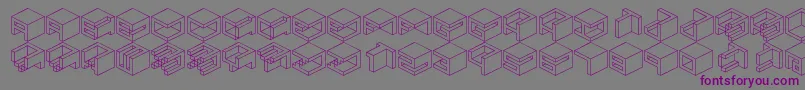 Qbicle1 Font – Purple Fonts on Gray Background