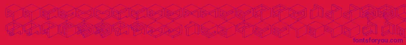 Шрифт Qbicle1 – фиолетовые шрифты на красном фоне