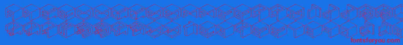 fuente Qbicle1 – Fuentes Rojas Sobre Fondo Azul