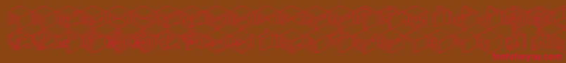 Qbicle1 Font – Red Fonts on Brown Background