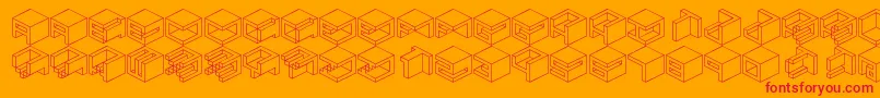 Qbicle1 Font – Red Fonts on Orange Background