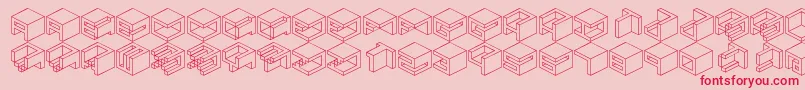 Qbicle1 Font – Red Fonts on Pink Background