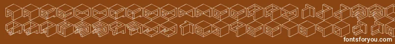 Qbicle1 Font – White Fonts on Brown Background
