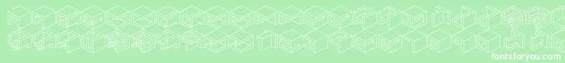 Qbicle1 Font – White Fonts on Green Background