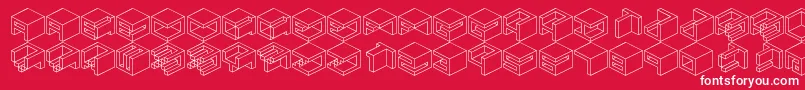 Шрифт Qbicle1 – белые шрифты на красном фоне