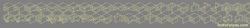 Qbicle1 Font – Yellow Fonts on Gray Background