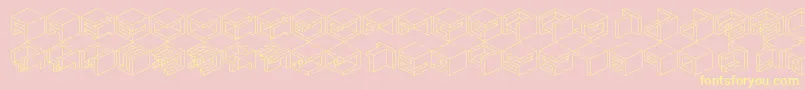 Qbicle1 Font – Yellow Fonts on Pink Background
