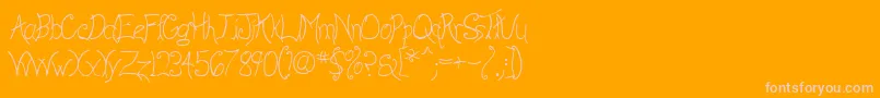 AnywayLight Font – Pink Fonts on Orange Background