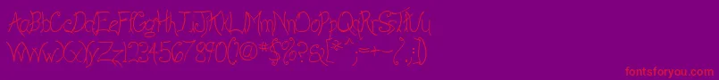 AnywayLight Font – Red Fonts on Purple Background