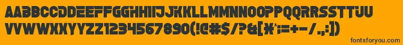 GrelseyKammar Font – Black Fonts on Orange Background