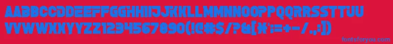 GrelseyKammar Font – Blue Fonts on Red Background