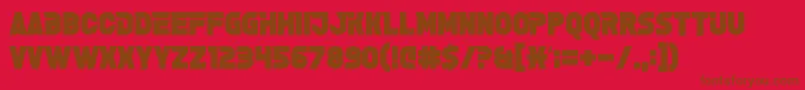 GrelseyKammar Font – Brown Fonts on Red Background