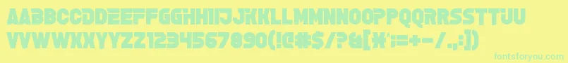 GrelseyKammar Font – Green Fonts on Yellow Background