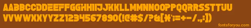 GrelseyKammar Font – Orange Fonts on Brown Background