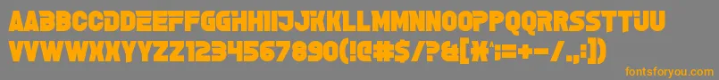 GrelseyKammar Font – Orange Fonts on Gray Background