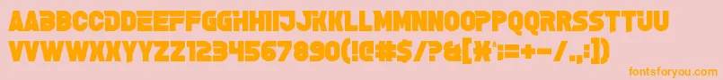 GrelseyKammar Font – Orange Fonts on Pink Background