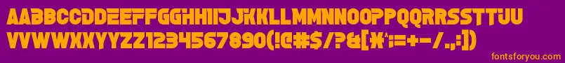 GrelseyKammar Font – Orange Fonts on Purple Background