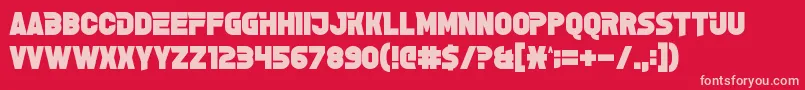 GrelseyKammar Font – Pink Fonts on Red Background