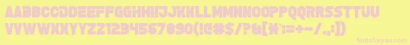GrelseyKammar Font – Pink Fonts on Yellow Background