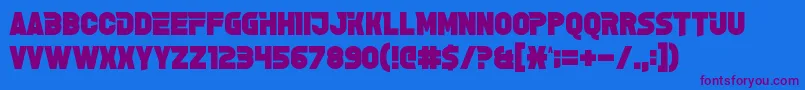 GrelseyKammar Font – Purple Fonts on Blue Background