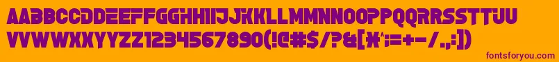 GrelseyKammar Font – Purple Fonts on Orange Background