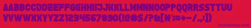 GrelseyKammar Font – Purple Fonts on Red Background