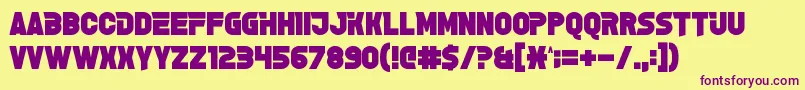 GrelseyKammar Font – Purple Fonts on Yellow Background