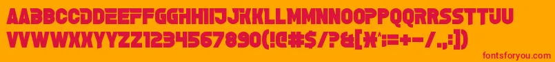 GrelseyKammar Font – Red Fonts on Orange Background