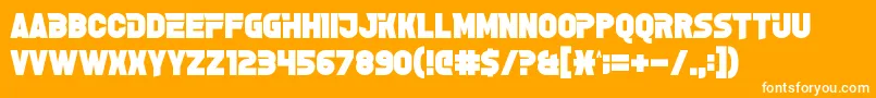 GrelseyKammar Font – White Fonts on Orange Background