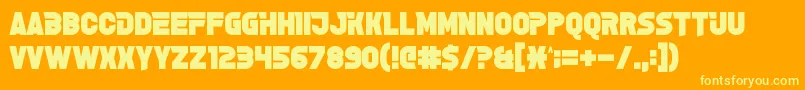 GrelseyKammar Font – Yellow Fonts on Orange Background