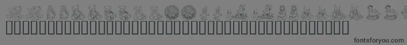 KrAdorableTeddies Font – Black Fonts on Gray Background