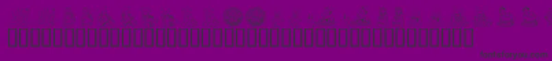 KrAdorableTeddies Font – Black Fonts on Purple Background