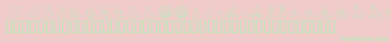 KrAdorableTeddies Font – Green Fonts on Pink Background