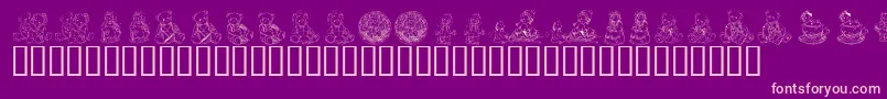 Fonte KrAdorableTeddies – fontes rosa em um fundo violeta