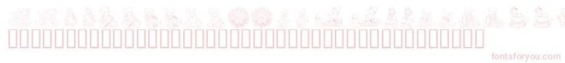 KrAdorableTeddies-Schriftart – Rosa Schriften
