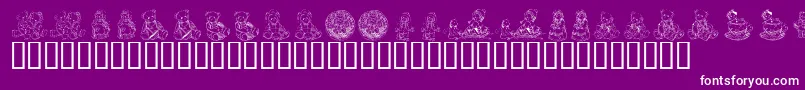 KrAdorableTeddies Font – White Fonts on Purple Background