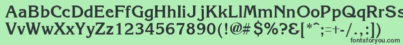 フォントKroneBold – 緑の背景に黒い文字