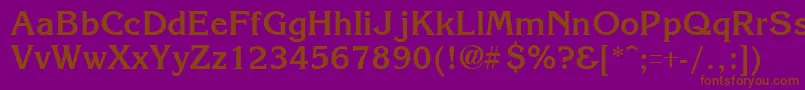 KroneBold Font – Brown Fonts on Purple Background