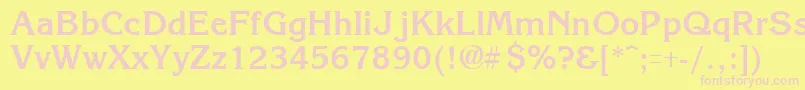 KroneBold Font – Pink Fonts on Yellow Background