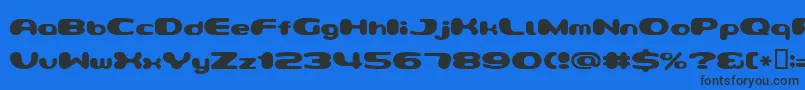 Milkywell Font – Black Fonts on Blue Background