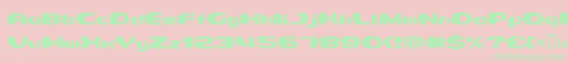 Milkywell Font – Green Fonts on Pink Background