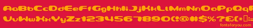 Milkywell Font – Orange Fonts on Red Background