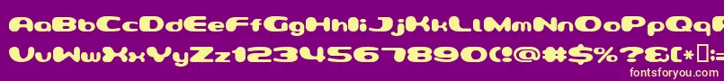 Milkywell Font – Yellow Fonts on Purple Background