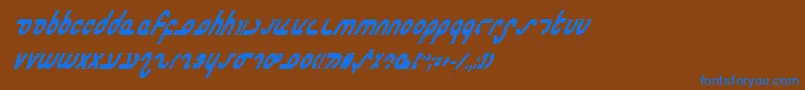 Шрифт Mastercbi – синие шрифты на коричневом фоне