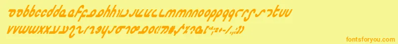 Mastercbi Font – Orange Fonts on Yellow Background