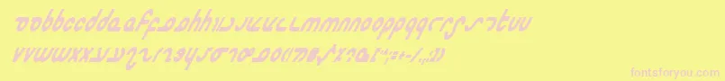 Mastercbi Font – Pink Fonts on Yellow Background