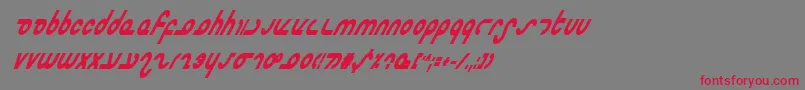 Mastercbi Font – Red Fonts on Gray Background