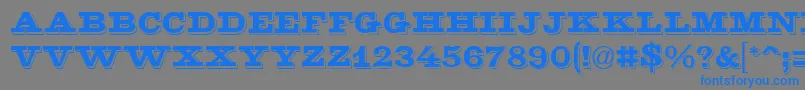 GeGoldenNugget Font – Blue Fonts on Gray Background